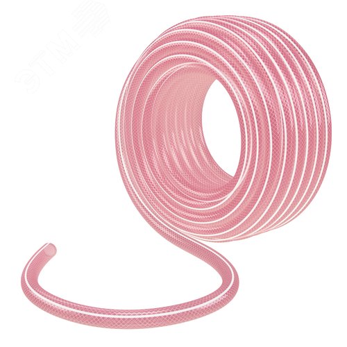 Шланг эластичный 3/4, 50 м прозрачный розовый - фото 1