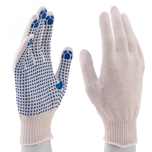 Изображение товара Перчатки трикотажные, с ПВХ точкой, 10 класс (пар)