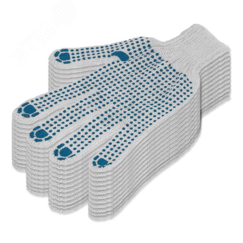 Изображение товара Перчатки трикотажные для ремонтных и строительных работ, с ПВХ точкой, 6 пар. (пар)