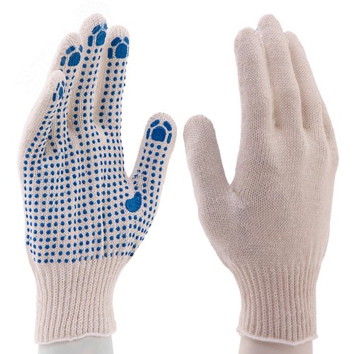 Изображение товара Перчатки трикотажные, с ПВХ точкой, 10 класс (пар)