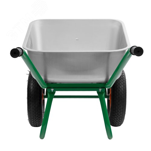 Тачка садово-строительная, 2-х колесная, усиленная, грузоподъемность 320 кг, объем 100 л - фото 6