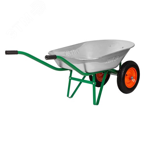 Тачка садовая, 2-х колесная, грузоподъемность 170 кг, объем 78 л - фото 2