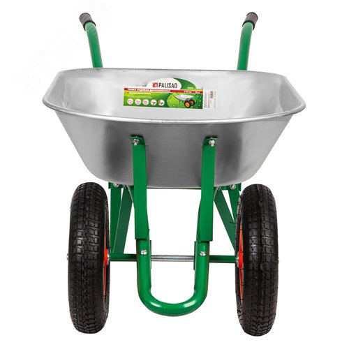 Тачка садовая, 2-х колесная, грузоподъемность 170 кг, объем 78 л - фото 5