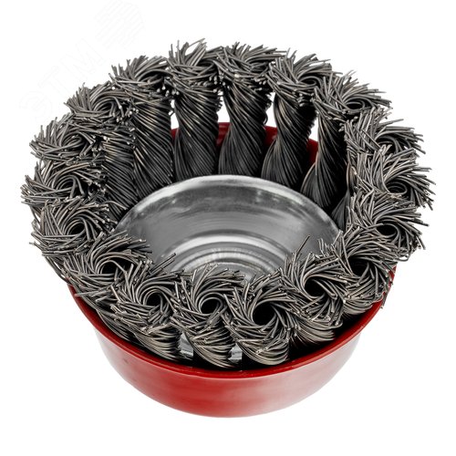 Щетка для УШМ, 75 мм, М14, Чашка, крученая проволока 0,5 мм - фото 2