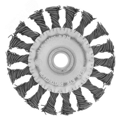 Щетка для УШМ, 100 мм, М14, Плоская, крученая проволока 0,8 мм - фото 2