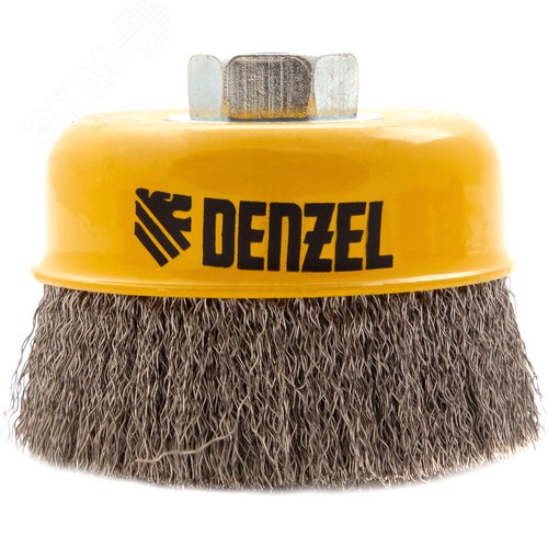 Щетка для УШМ, 100 мм, М14, Чашка, витая нержавеющая проволока 0,3 мм - фото 2