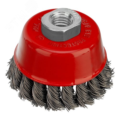 Изображение товара Щетка для УШМ, 75 мм, М14, Чашка, крученая проволока 0,5 мм (шт)