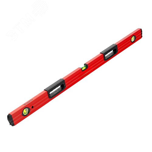 Изображение товара Уровень алюминиевый, 1000 мм, фрезерованный, 3 глазка, 2 эргономичные ручки (шт)