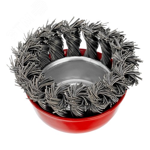 Щетка для УШМ, 65 мм, М14, Чашка, крученая проволока 0,5 мм - фото 2