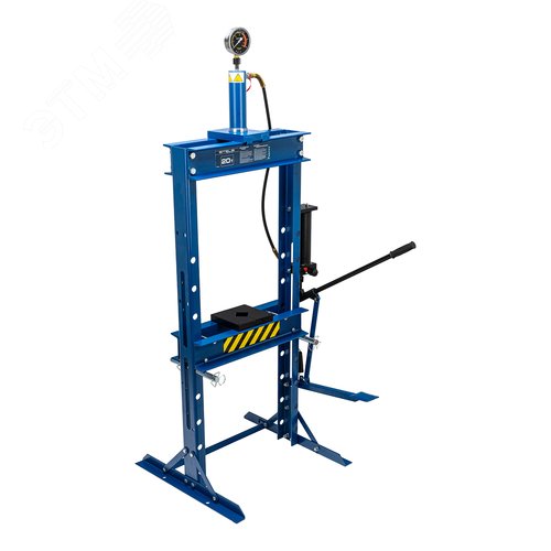 Пресс гидравлический с манометром и педалью, 20 т (комплект из 2 частей) - фото 2