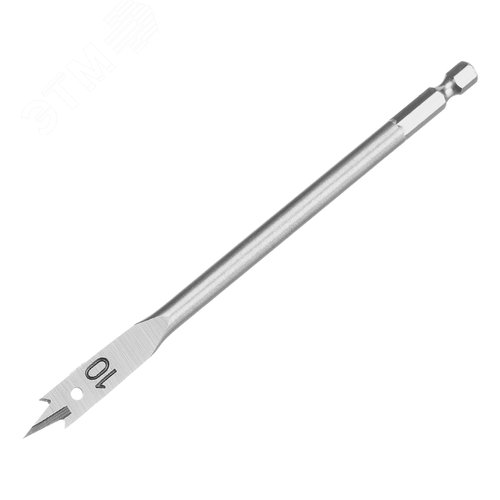 Сверло по дереву перовое, 10 мм 6-гранный хвостовик - фото 1