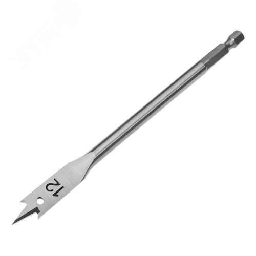 Сверло по дереву перовое, 12 мм 6-гранный хвостовик - фото 1