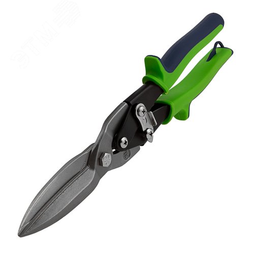 Ножницы по металлу, удлиненные, 285 мм, пряморежущие, 2-комп.обрезиненные рук-ки - фото 2