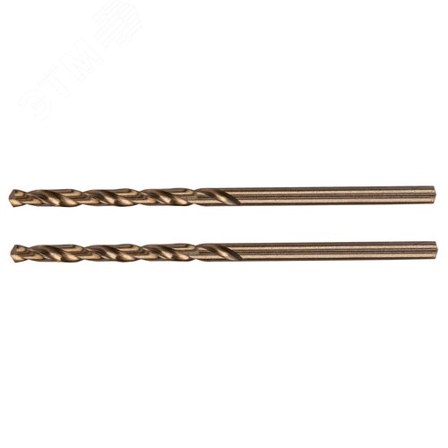 Сверло по металлу, 2,5 мм, HSS Co-8%, 2 шт. - фото 1