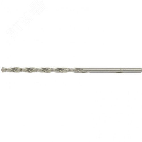 Сверло по металлу, 5,0 х 132 мм, полированное, удл., HSS, 10 шт. цил. хв. - фото 1