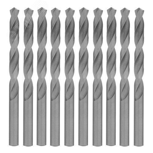 Сверло по металлу, 8,5 мм, полированное, HSS, 10 шт. цилиндрический хвостовик - фото 1