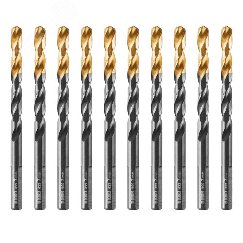 Сверло по металлу, 7 мм, HSS-Tin, Golden Tip, 10 шт. - фото 1