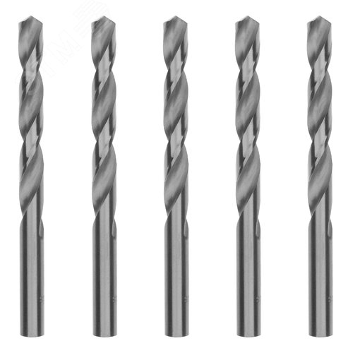 Сверло по металлу, 11 мм, полированное, HSS, 5 шт. цилиндрический хвостовик - фото 1