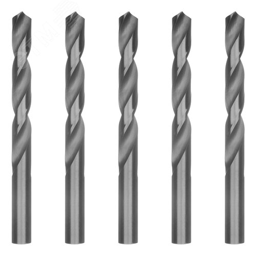 Сверло по металлу, 13 мм, полированное, HSS, 5 шт. цилиндрический хвостовик - фото 1