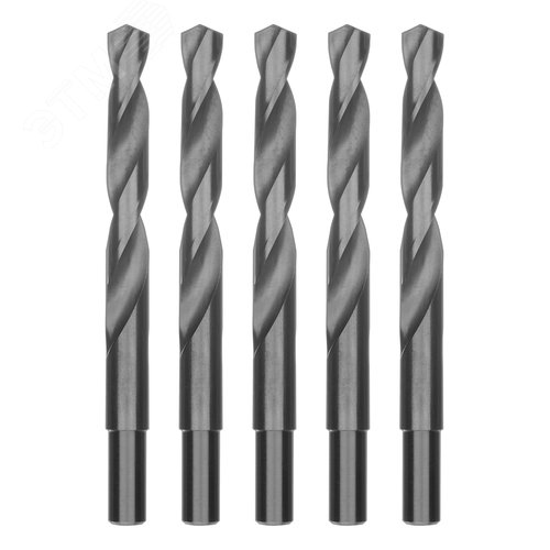 Сверло по металлу, 15 мм, полированное, HSS, 5 шт. цилиндрический хвостовик - фото 1