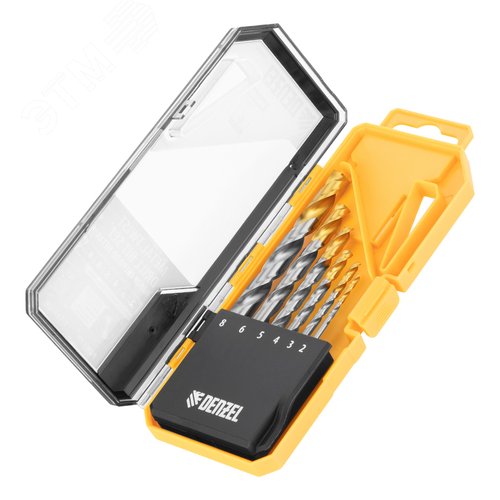 Набор сверл по металлу, 2-8мм, Р6М5-TiN, Golden Tip, 6 шт - фото 1