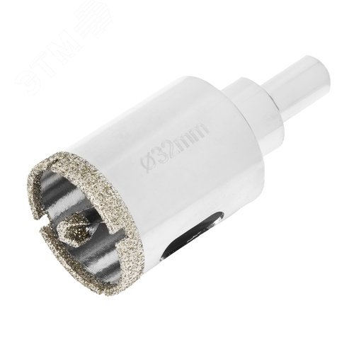 Сверло алмазное по керамограниту, 32 х 67 мм, 3-гранный хвостовик - фото 1