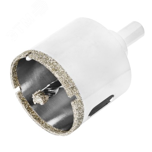 Сверло алмазное по керамограниту, 45 х 67 мм, 3-гранный хвостовик - фото 1