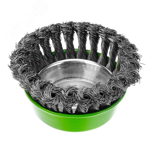 Щетка для УШМ, 100 мм, М14, Чашка, крученая проволока 0,5 мм - фото 2