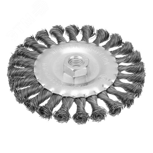 Щетка для УШМ, 125 мм, М14, Плоская, крученая проволока 0,5 мм - фото 1