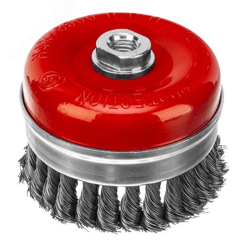 Щетка для УШМ Heavy Duty, 100 мм, М14, Чашка, крученая проволока 0,5 мм - фото 1