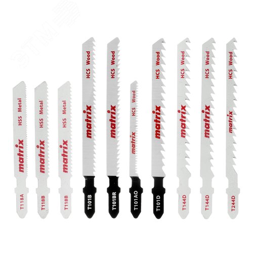 Набор полотен для электролобзика универсальный, 10 шт, T-SET1001 - фото 1