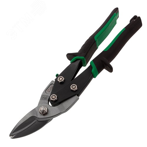 Ножницы по металлу PIRANHA,250мм,прямой и правый рез,сталь-СrMo,,двухкомп.рук-ки - фото 1