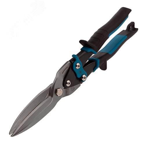 Ножницы по металлу PIRANHA,270мм,прямой проходной рез,сталь-СrMo,двухкомп.рук-ки - фото 1