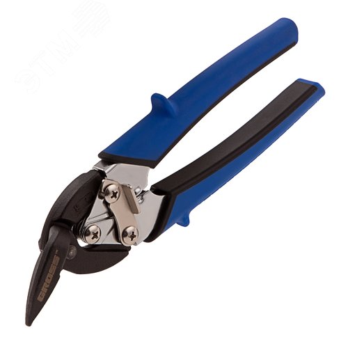 Ножницы по металлуPIRANHA,185мм,прямой и правый рез,сталь-СrM,двухкомпонентные рукоятки - фото 1