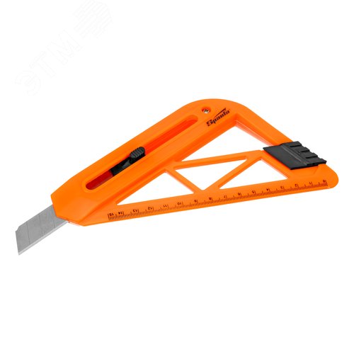 Нож, 18 мм, выдвижное лезвие, для резки обоев, линейка - фото 1