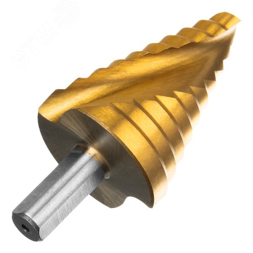 Сверло ступенчатое, 9-12-15-18-21-24-27-30-33-36 мм, HSS, спирал. проф., трехгр. хвостовик - фото 2