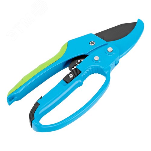 Секатор прямого реза, 200 мм, храповой механизм, металлические обрезиненные рукоятки, LUXE - фото 2