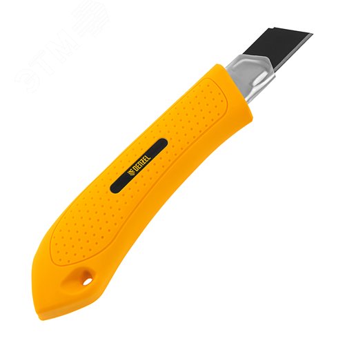 Нож, 18 мм, сменное лезвие, SK4, метал. направляющая, нажимной фиксатор - фото 2