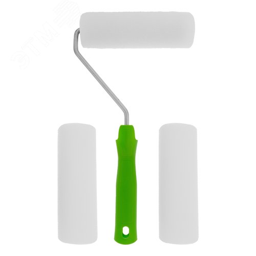 Набор: валик ПОРОЛОН с ручкой + 2 шубки, 140 мм, D - 42 мм, D ручки - 6 мм - фото 1