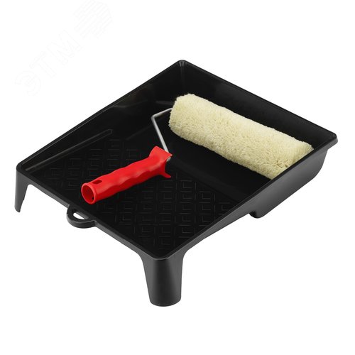 Набор:валик ПОЛИАКРИЛ для фасадных работ, 250мм, ворс 18мм, D36мм, кювета 330*350мм - фото 1