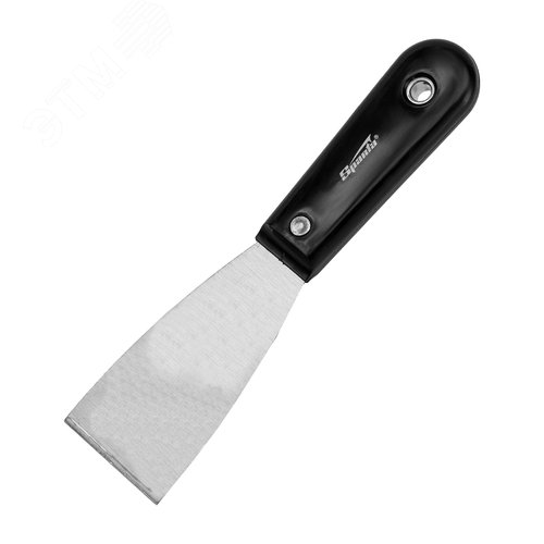 Шпательная лопатка стальная, 50 мм, полированная, пластмассовая ручка - фото 1