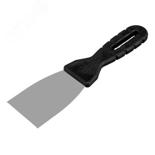 Шпательная лопатка из нержавеющей стали, 60 мм, пластмассовая ручка - фото 1