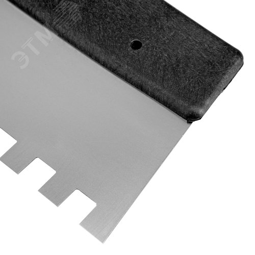 Шпатель из нержавеющей стали, 350 мм, зуб 10х10 мм, пластмассовая ручка - фото 2