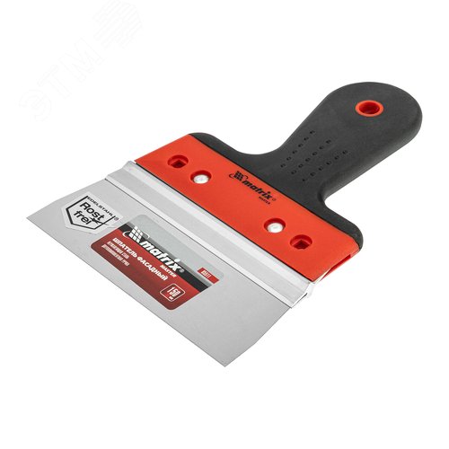 Шпатель фасадный из нержавеющей стали, 150 мм, узкое полотно, 2-комп. ручка - фото 1