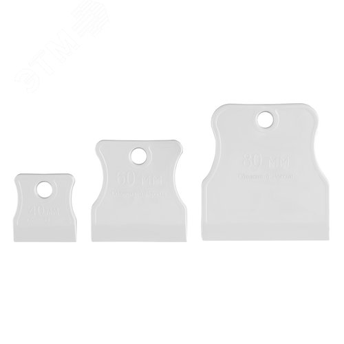 Набор шпателей 40-60-80 мм, белая резина, 3 шт. Россия - фото 1