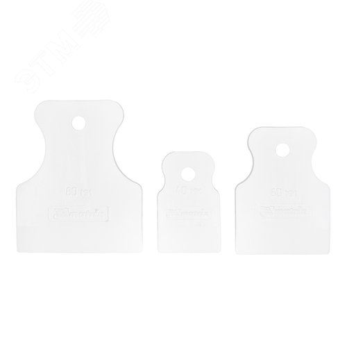 Набор шпателей 40-60-80 мм, белая резина, 3 шт. - фото 1