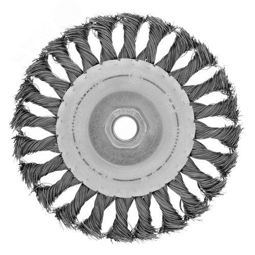 Щетка для УШМ, 125 мм, М14, Плоская, крученая проволока 0,35 мм - фото 2