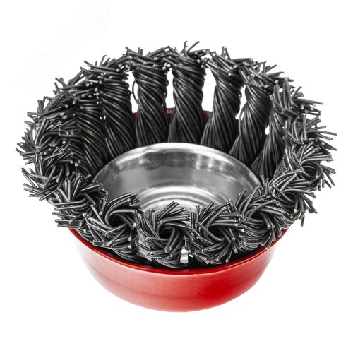 Щетка для УШМ, 75 мм, М14, Чашка, крученая проволока 0,8 мм - фото 2