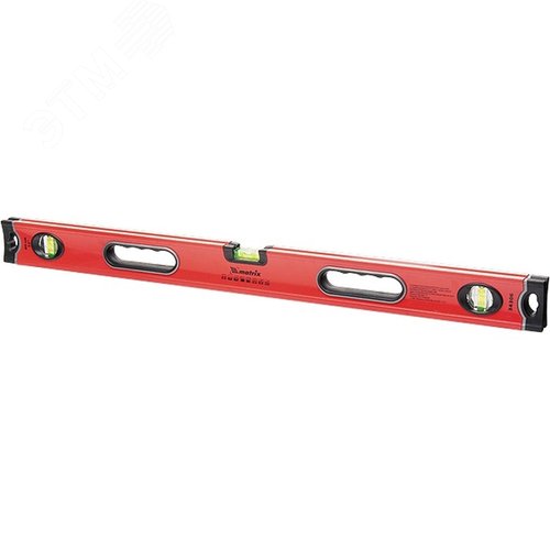 Изображение товара Уровень алюминиевый, 800 мм, 3 глазка, ударопрочные заглушки, двухкомпонентные ручки (шт)