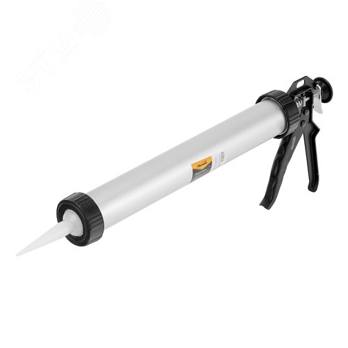 Пистолет для герметика, 750 мл, закрытый, алюминиевый корпус, круглый шток 8 мм - фото 1